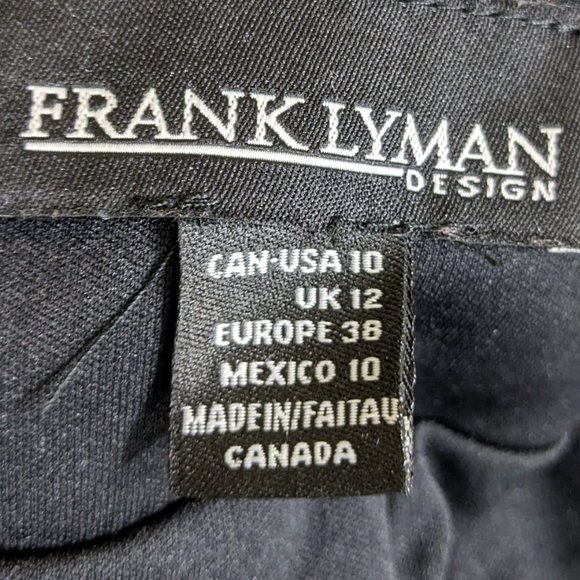 Frank Lyman Design Black/Tan/Bronze Halter Criss-Cross Back Butterfly Dress - 10 - Picture 12 of 12